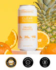 orange pineapple clear protein, single can