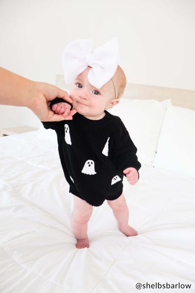 ghost chain stitch baby sweater bubble