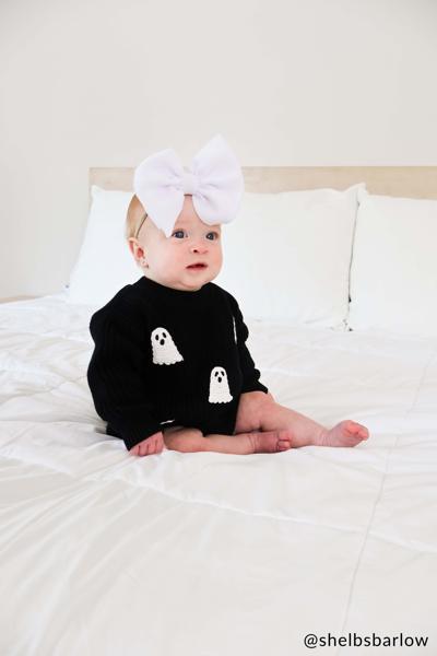 ghost chain stitch baby sweater bubble
