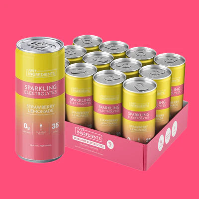 strawberry lemonade sparkling electrolytes, 12 pack