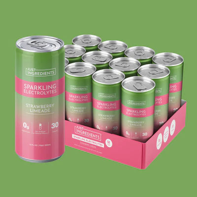 strawberry limeade sparkling electrolytes, 12 pack