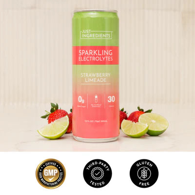 strawberry limeade sparkling electrolytes, single can