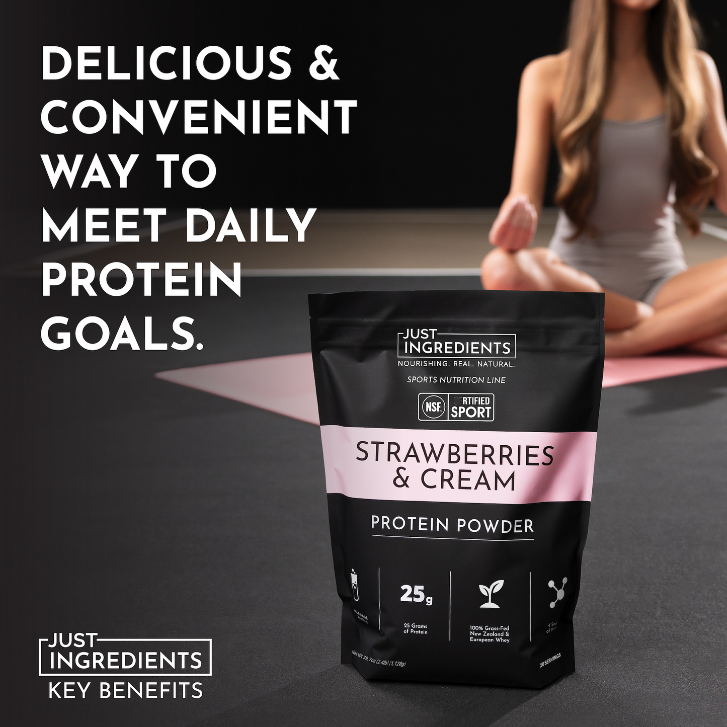 strawberries and cream protein powder - NSF
