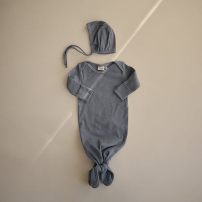 Ribbed Knotted Baby Gown