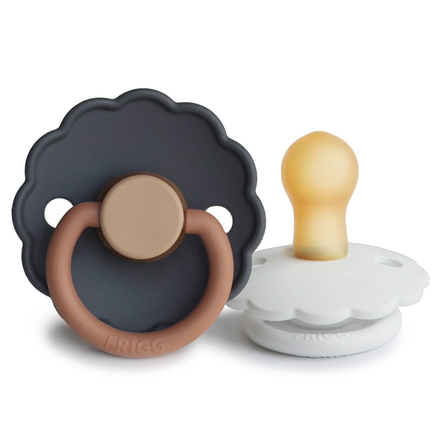 FRIGG Daisy Natural Rubber Pacifier 2-Pack - Ivory Soul