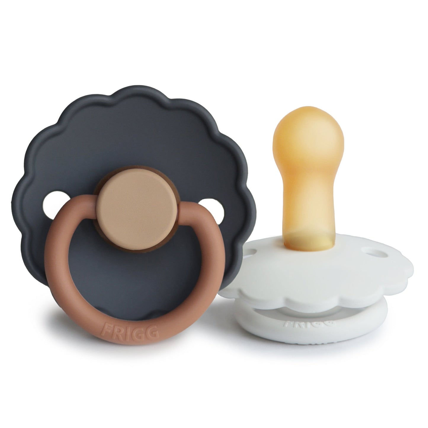 FRIGG Daisy Natural Rubber Pacifier 2-Pack - Ivory Soul