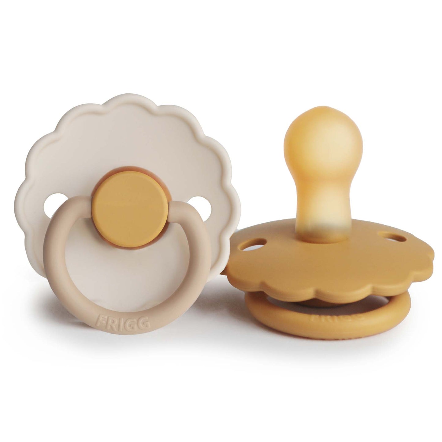 FRIGG Daisy Natural Rubber Pacifier 2-Pack - Ivory Soul