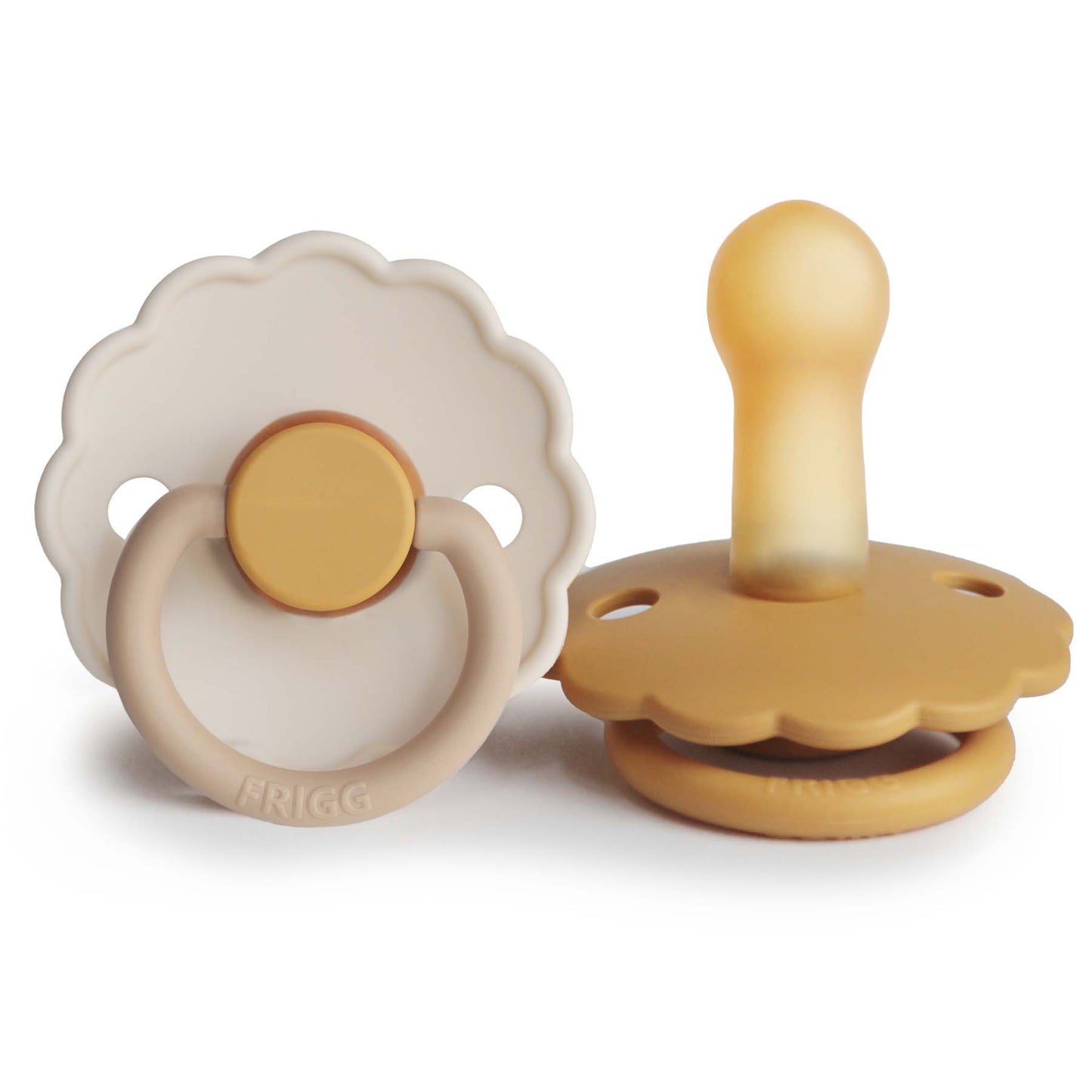 FRIGG Daisy Natural Rubber Pacifier 2-Pack - Ivory Soul