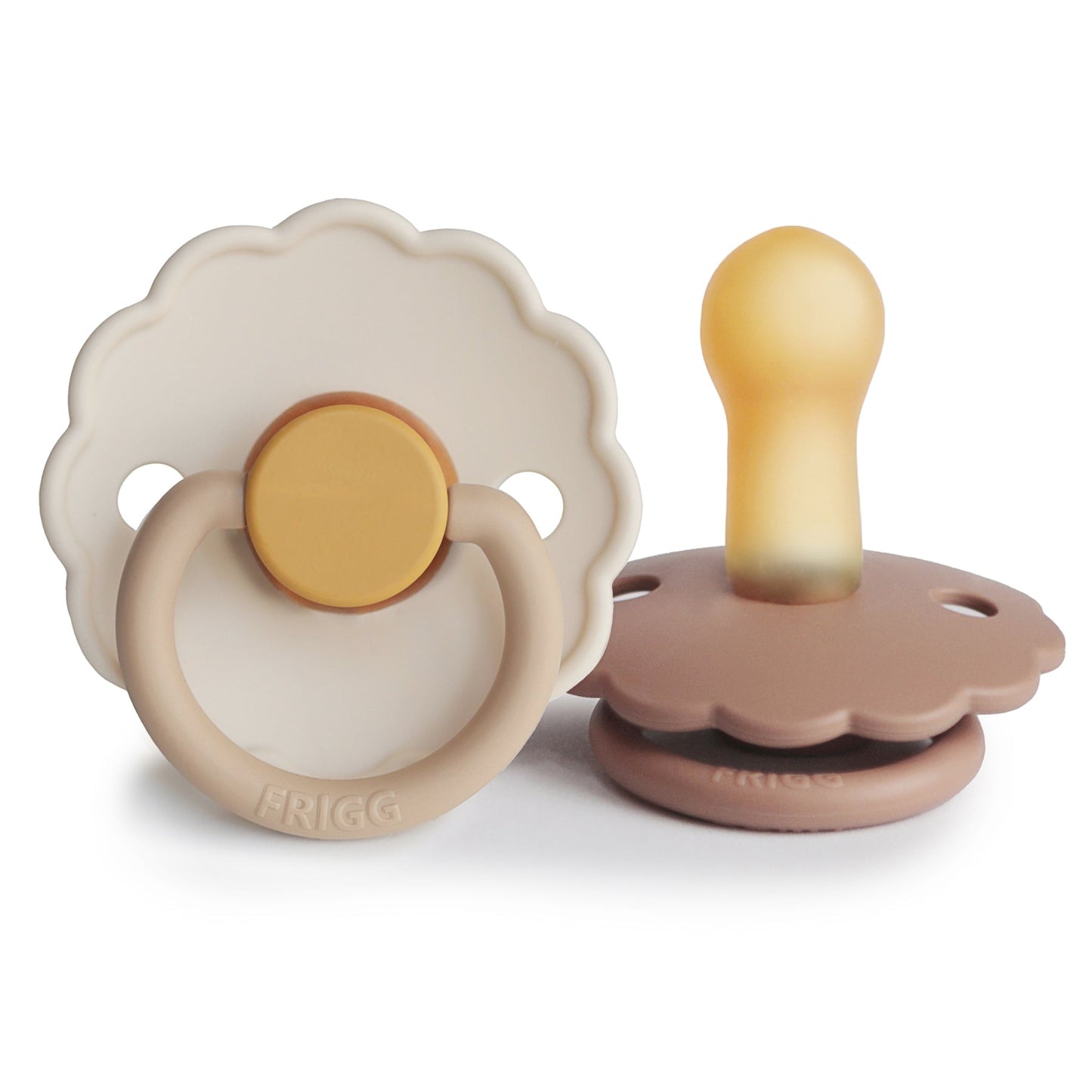 FRIGG Daisy Natural Rubber Pacifier 2-Pack - Ivory Soul