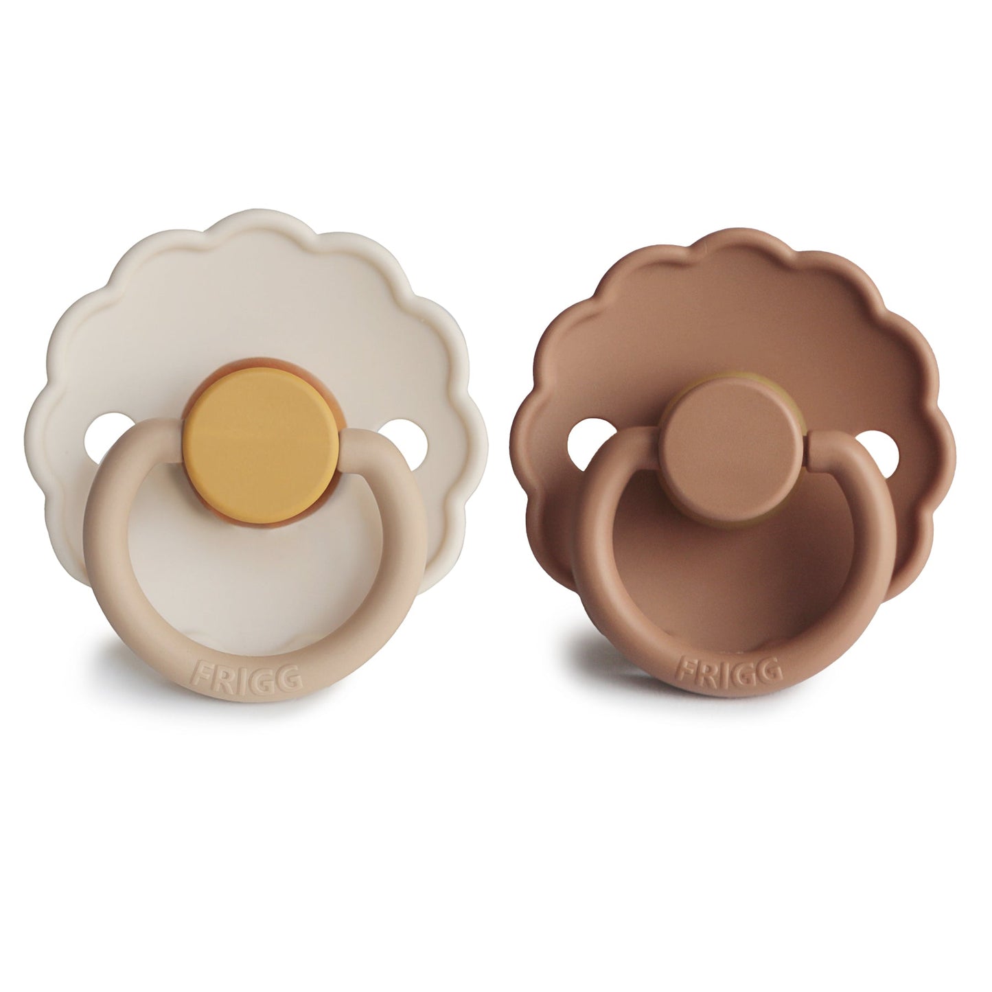 FRIGG Daisy Natural Rubber Pacifier 2-Pack - Ivory Soul