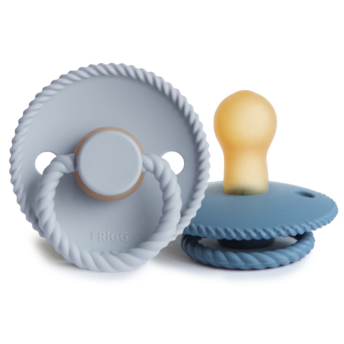 FRIGG Rope Natural Rubber Pacifier 2-Pack - Ivory Soul