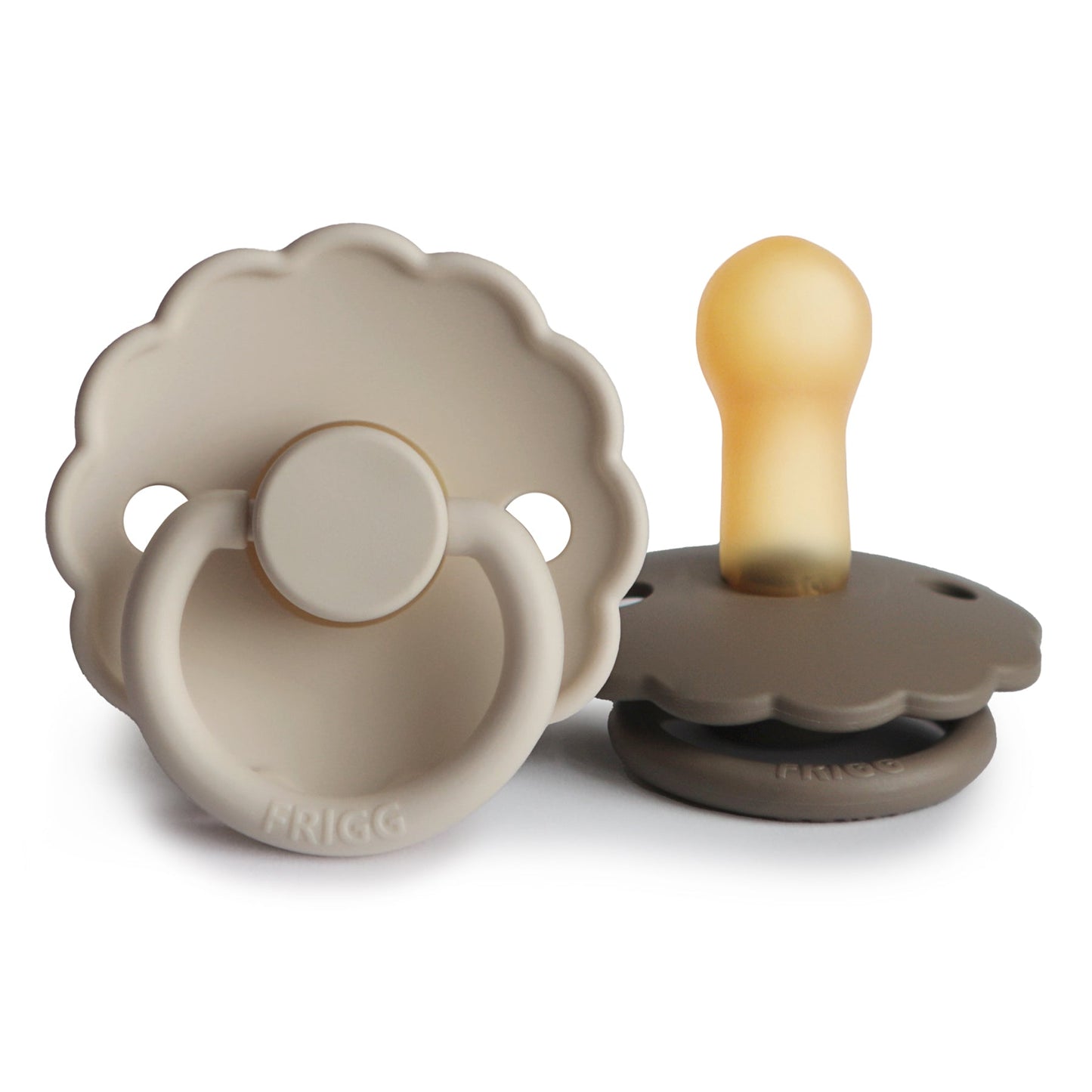 FRIGG Daisy Natural Rubber Pacifier 2-Pack - Ivory Soul