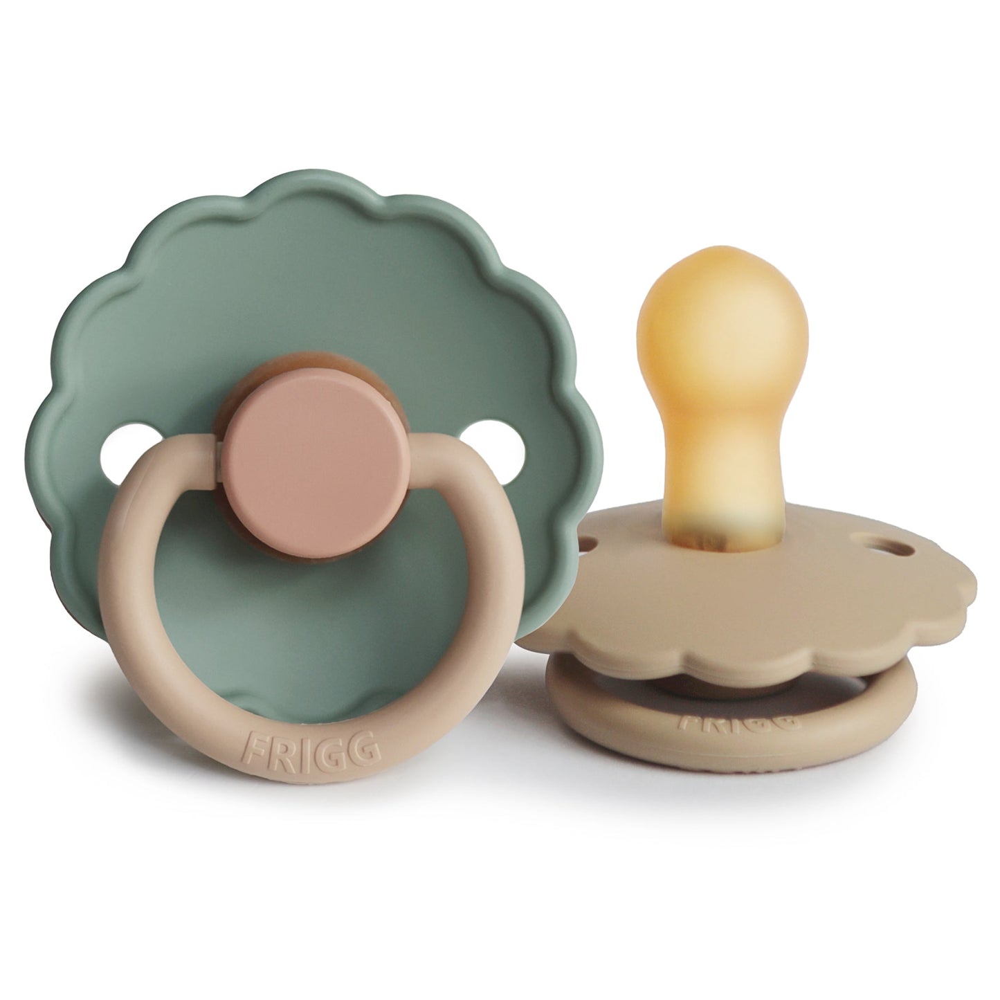 FRIGG Daisy Natural Rubber Pacifier 2-Pack - Ivory Soul