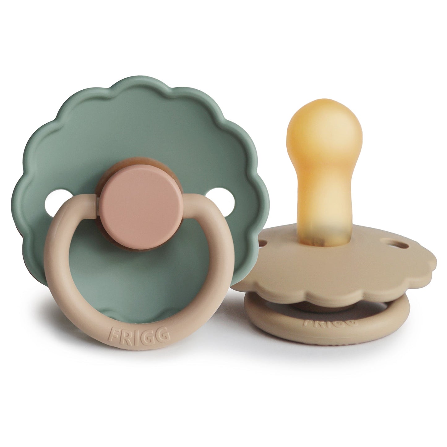 FRIGG Daisy Natural Rubber Pacifier 2-Pack - Ivory Soul