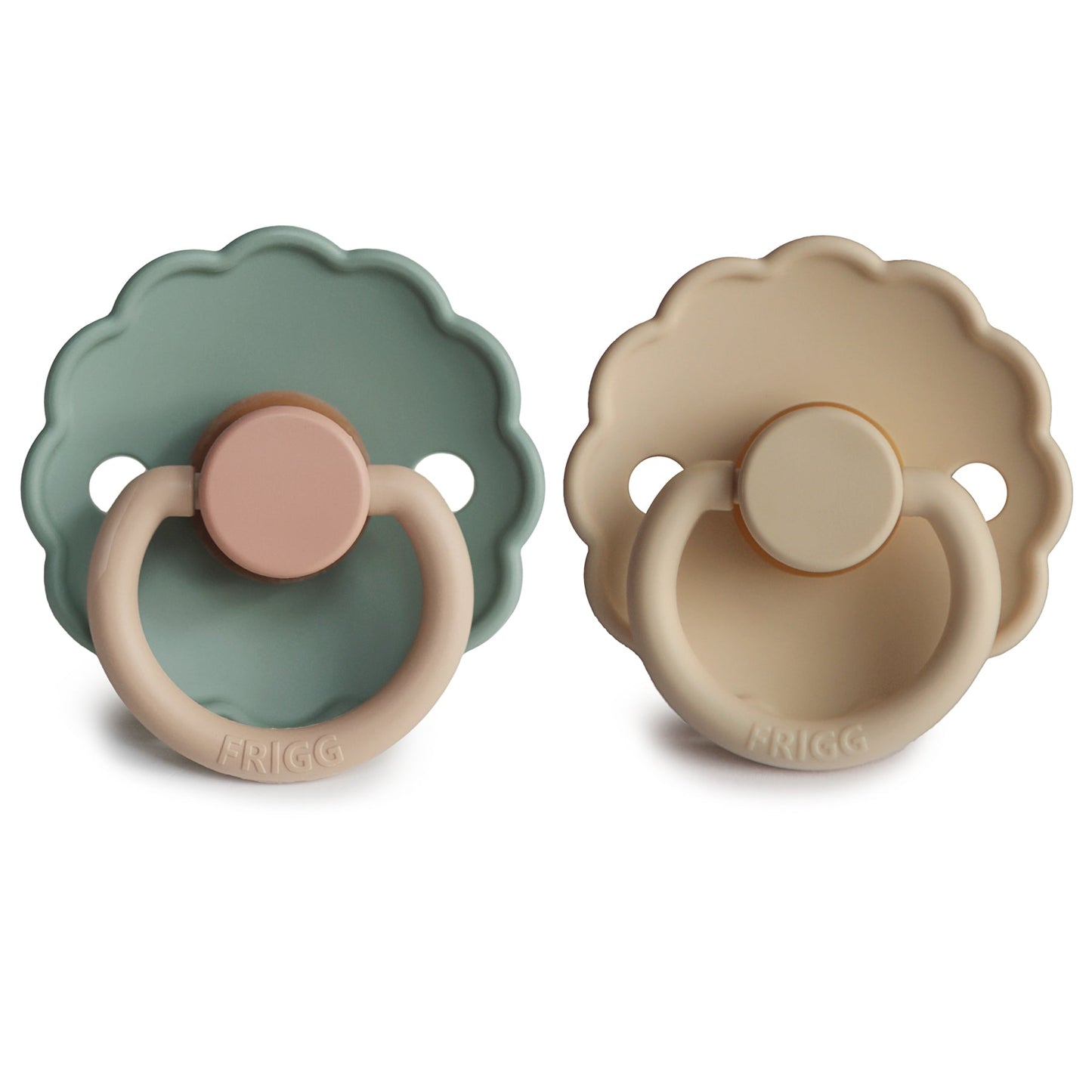 FRIGG Daisy Natural Rubber Pacifier 2-Pack - Ivory Soul