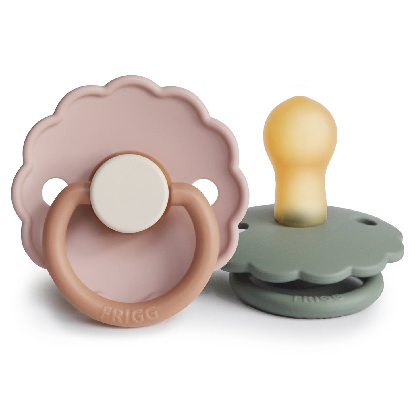 FRIGG Daisy Natural Rubber Pacifier 2-Pack - Ivory Soul