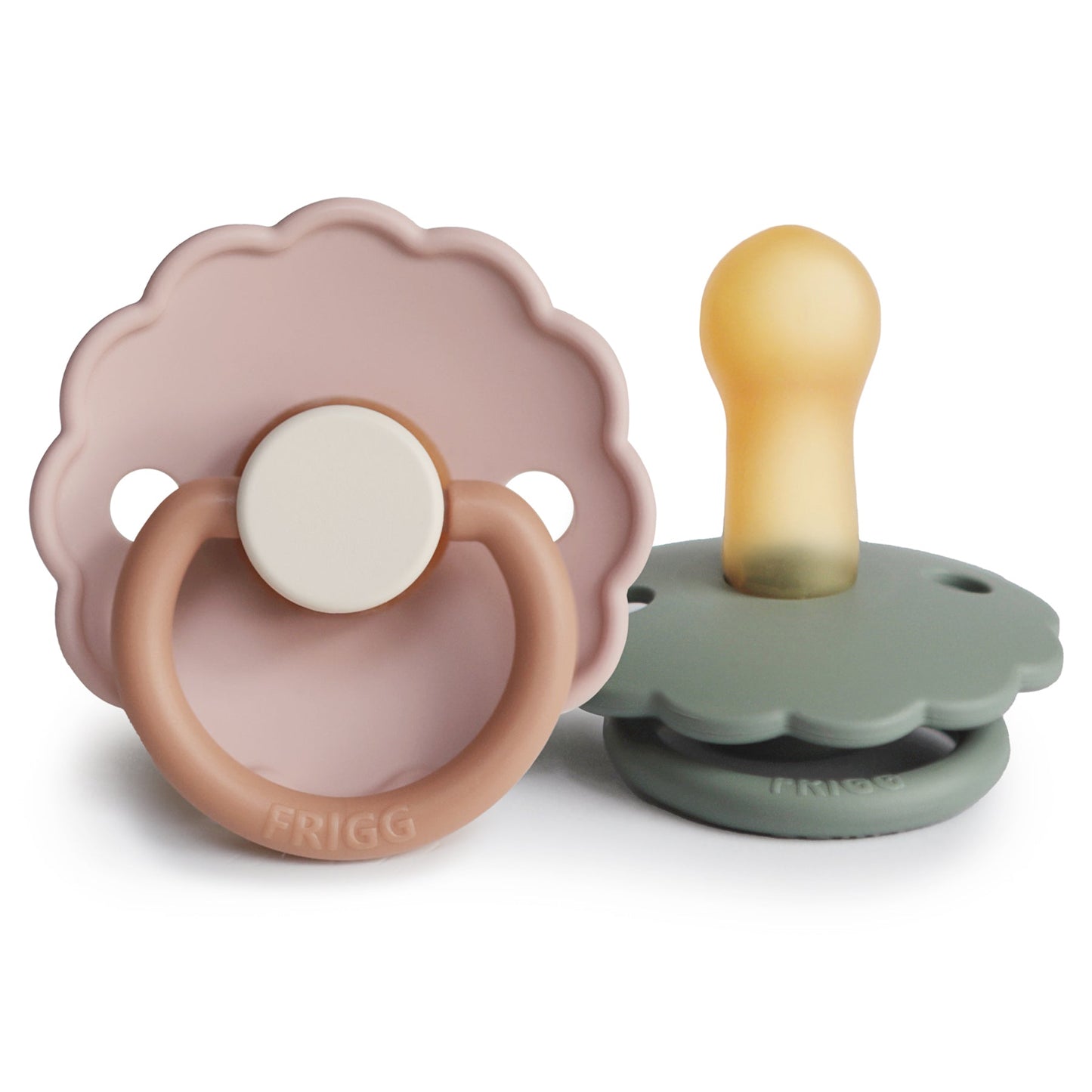 FRIGG Daisy Natural Rubber Pacifier 2-Pack - Ivory Soul