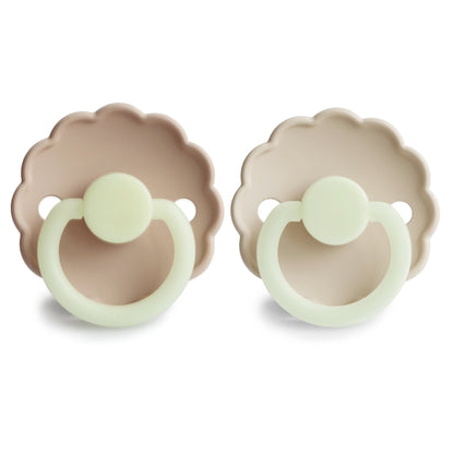 FRIGG Daisy Night Silicone Pacifier 2-Pack