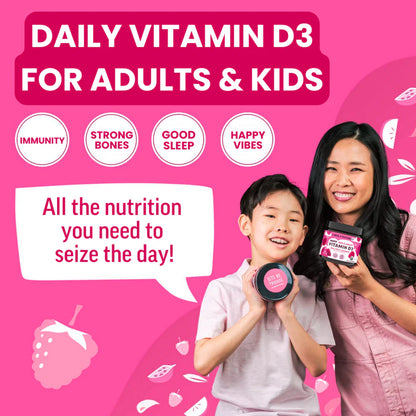 kids + adults vitamin d3 + k2 gummies