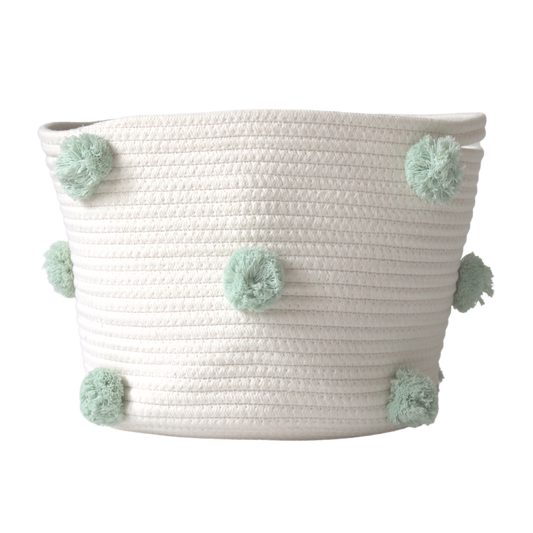 mint pom basket • medium