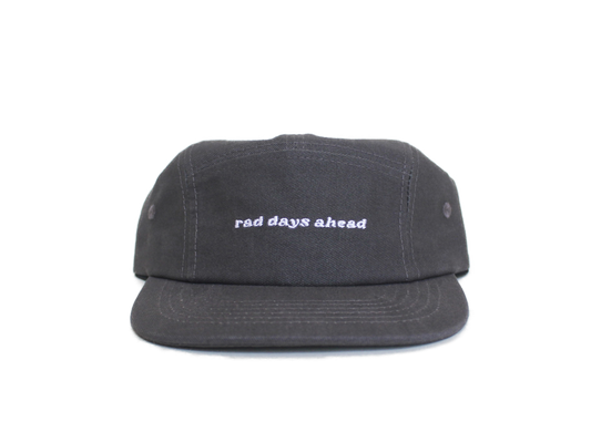 rad days ahead cotton five-panel hat, charcoal