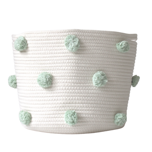 mint pom basket • large