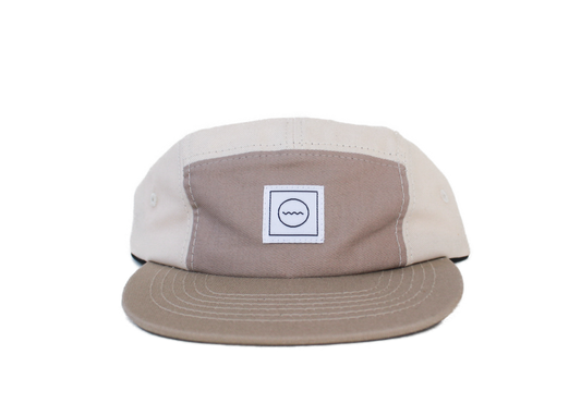 cotton five-panel hat, sand
