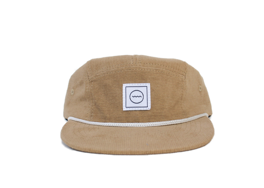 corduroy five-panel hat, stone