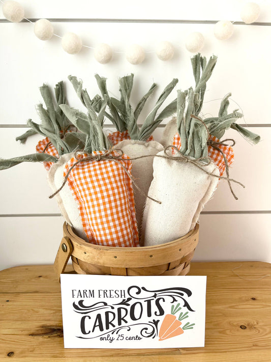 Rustic Fabric Carrots