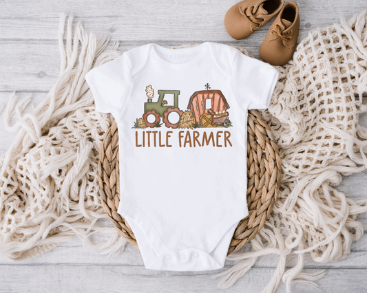 little farmer cute farm baby bodysuit
